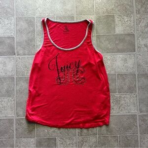 Juicy Couture Red Sleeveless Relaxed Tank Top